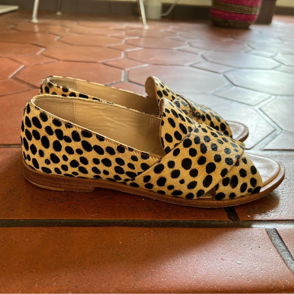Loeffler Randall hairclaf leather sandals 6.5